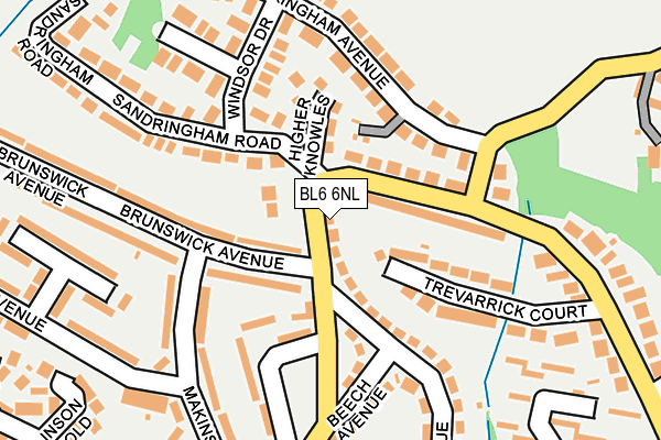 BL6 6NL map - OS OpenMap – Local (Ordnance Survey)