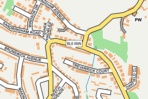 BL6 6NN map - OS OpenMap – Local (Ordnance Survey)