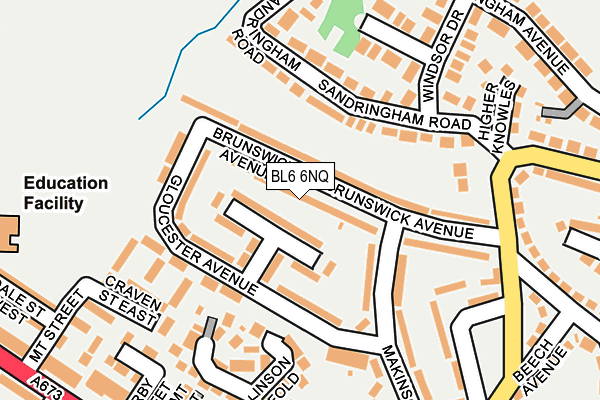 BL6 6NQ map - OS OpenMap – Local (Ordnance Survey)