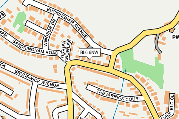 BL6 6NW map - OS OpenMap – Local (Ordnance Survey)