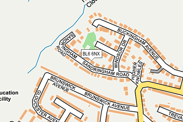 BL6 6NX map - OS OpenMap – Local (Ordnance Survey)