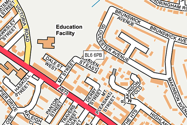 BL6 6PB map - OS OpenMap – Local (Ordnance Survey)