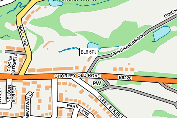 BL6 6PJ map - OS OpenMap – Local (Ordnance Survey)