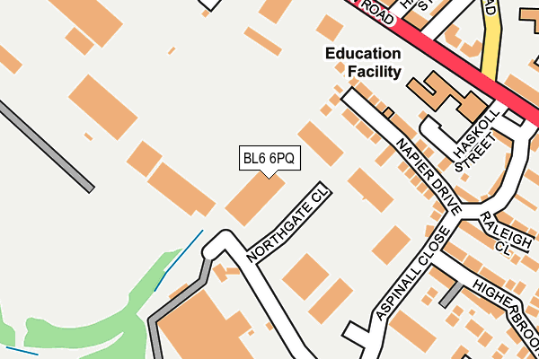 BL6 6PQ map - OS OpenMap – Local (Ordnance Survey)