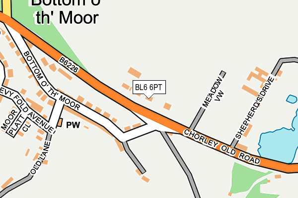 BL6 6PT map - OS OpenMap – Local (Ordnance Survey)