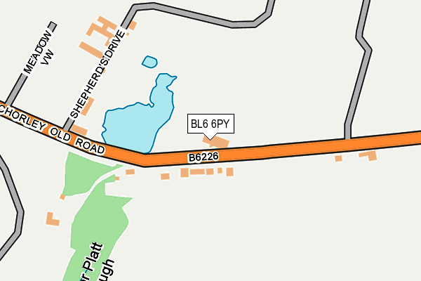 BL6 6PY map - OS OpenMap – Local (Ordnance Survey)