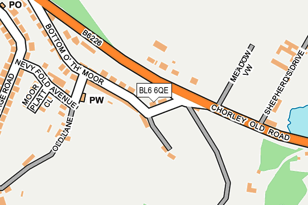 BL6 6QE map - OS OpenMap – Local (Ordnance Survey)