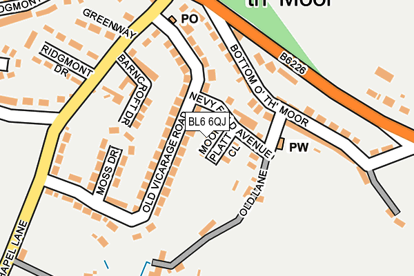 BL6 6QJ map - OS OpenMap – Local (Ordnance Survey)