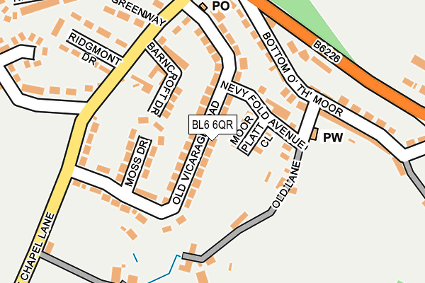 BL6 6QR map - OS OpenMap – Local (Ordnance Survey)