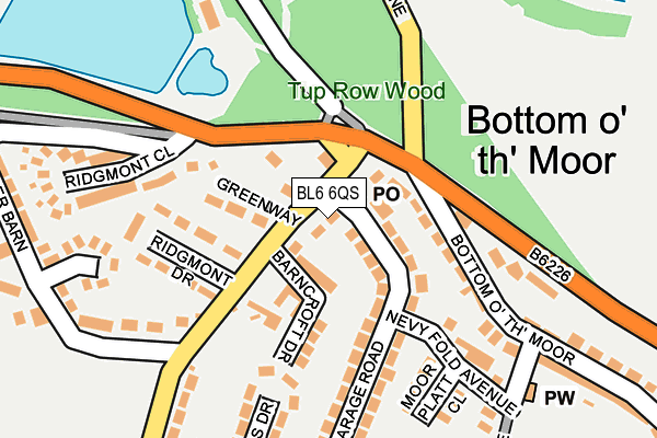 BL6 6QS map - OS OpenMap – Local (Ordnance Survey)