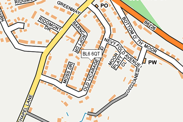 BL6 6QT map - OS OpenMap – Local (Ordnance Survey)