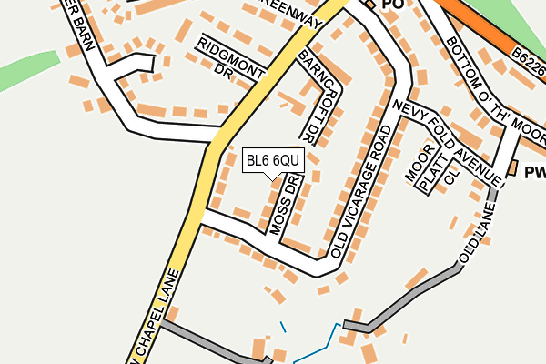 BL6 6QU map - OS OpenMap – Local (Ordnance Survey)