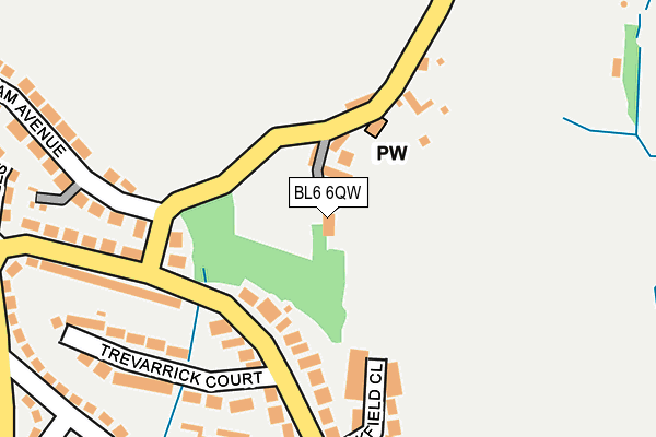BL6 6QW map - OS OpenMap – Local (Ordnance Survey)