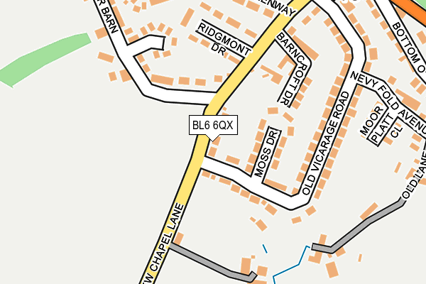 BL6 6QX map - OS OpenMap – Local (Ordnance Survey)