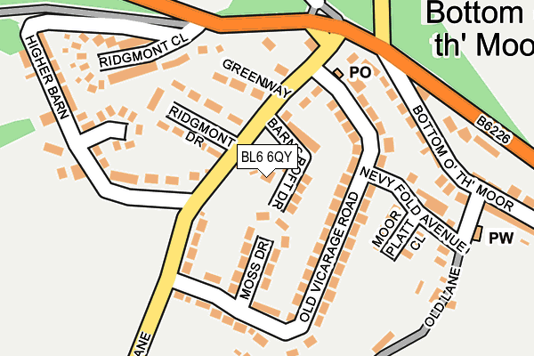 BL6 6QY map - OS OpenMap – Local (Ordnance Survey)