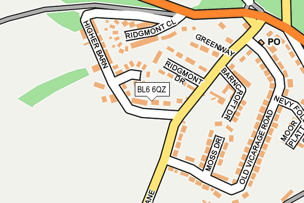 BL6 6QZ map - OS OpenMap – Local (Ordnance Survey)