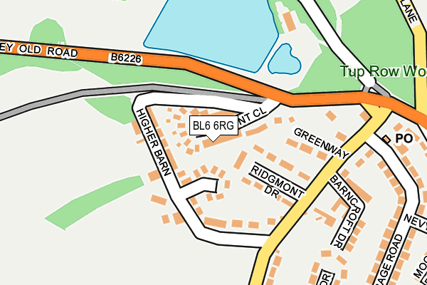 BL6 6RG map - OS OpenMap – Local (Ordnance Survey)