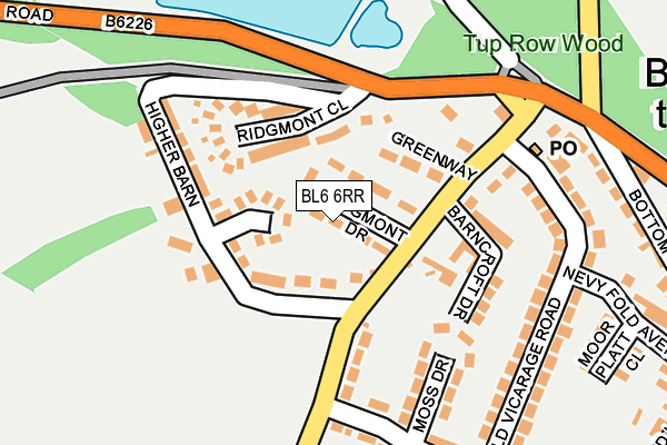 BL6 6RR map - OS OpenMap – Local (Ordnance Survey)