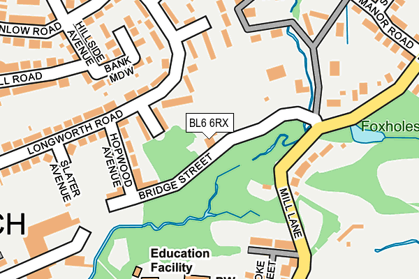 BL6 6RX map - OS OpenMap – Local (Ordnance Survey)