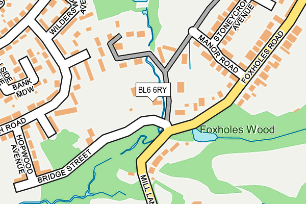 BL6 6RY map - OS OpenMap – Local (Ordnance Survey)