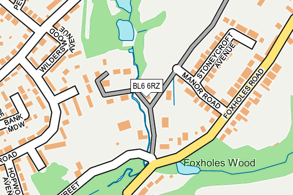 BL6 6RZ map - OS OpenMap – Local (Ordnance Survey)