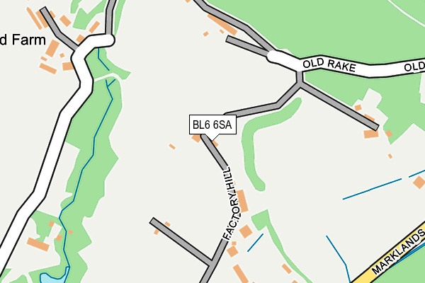 BL6 6SA map - OS OpenMap – Local (Ordnance Survey)