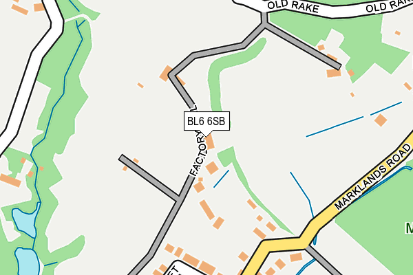 BL6 6SB map - OS OpenMap – Local (Ordnance Survey)