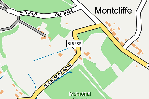 BL6 6SP map - OS OpenMap – Local (Ordnance Survey)