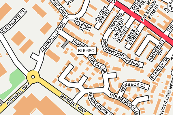 BL6 6SQ map - OS OpenMap – Local (Ordnance Survey)