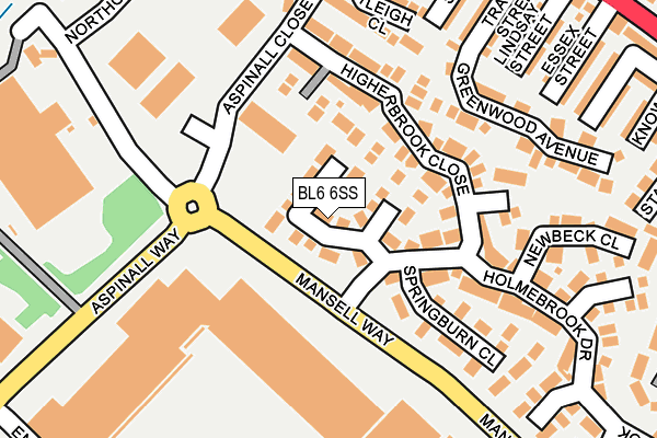 BL6 6SS map - OS OpenMap – Local (Ordnance Survey)