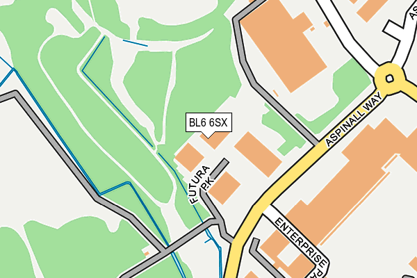 BL6 6SX map - OS OpenMap – Local (Ordnance Survey)