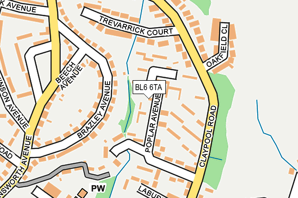 BL6 6TA map - OS OpenMap – Local (Ordnance Survey)