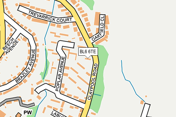 BL6 6TE map - OS OpenMap – Local (Ordnance Survey)