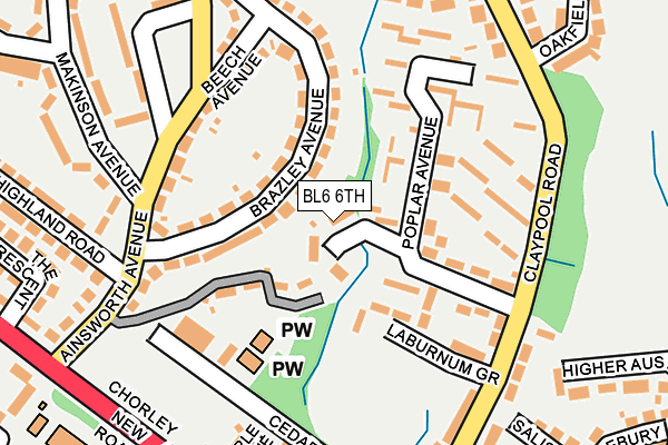 BL6 6TH map - OS OpenMap – Local (Ordnance Survey)