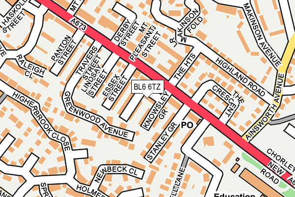 BL6 6TZ map - OS OpenMap – Local (Ordnance Survey)