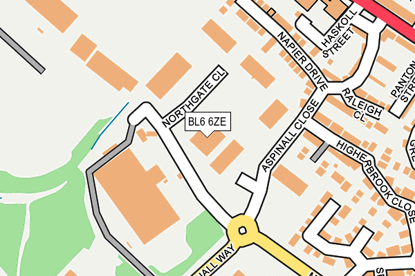 BL6 6ZE map - OS OpenMap – Local (Ordnance Survey)