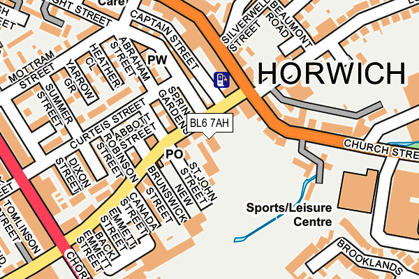 BL6 7AH map - OS OpenMap – Local (Ordnance Survey)