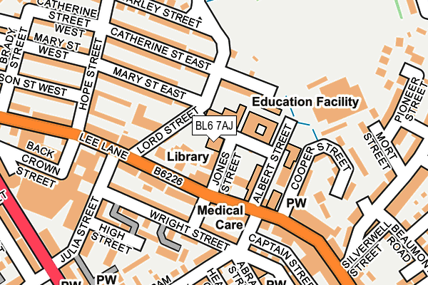 BL6 7AJ map - OS OpenMap – Local (Ordnance Survey)