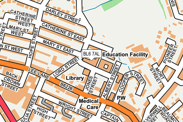 BL6 7AL map - OS OpenMap – Local (Ordnance Survey)