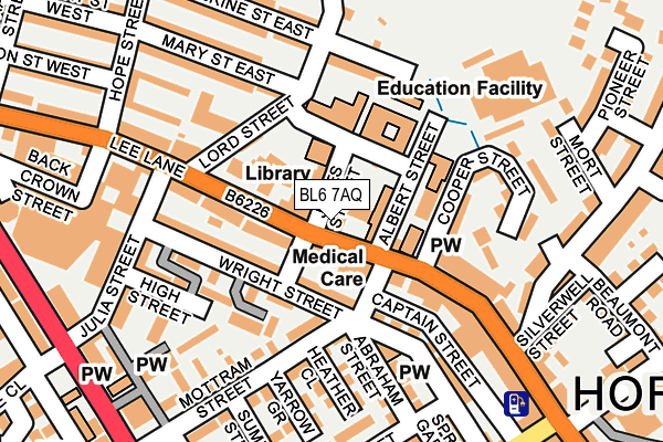 BL6 7AQ map - OS OpenMap – Local (Ordnance Survey)