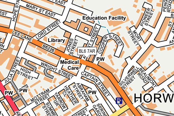 BL6 7AR map - OS OpenMap – Local (Ordnance Survey)