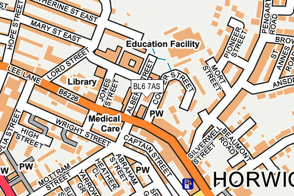 BL6 7AS map - OS OpenMap – Local (Ordnance Survey)