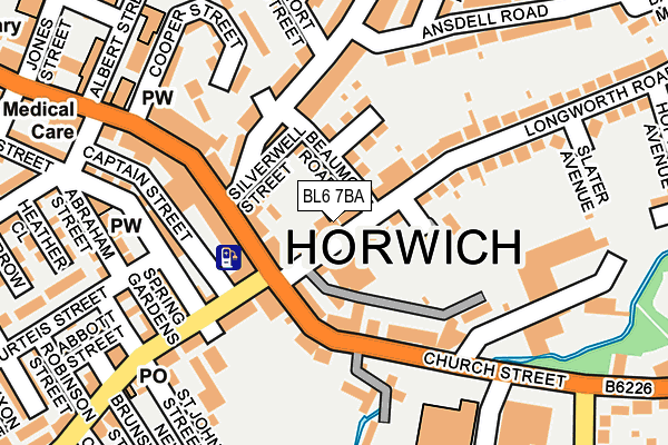 BL6 7BA map - OS OpenMap – Local (Ordnance Survey)