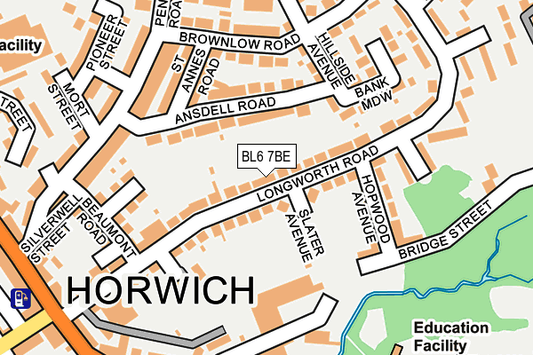 BL6 7BE map - OS OpenMap – Local (Ordnance Survey)