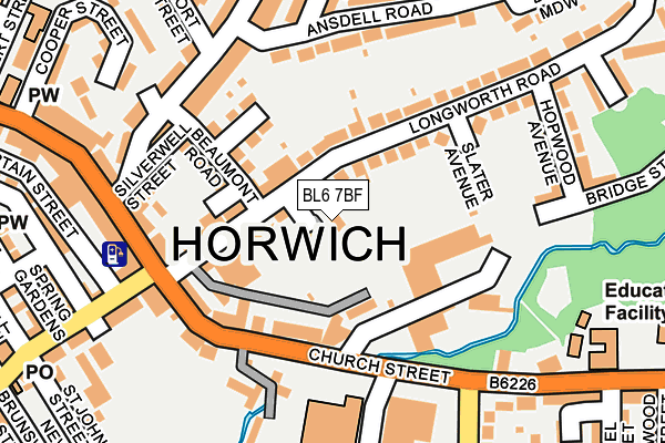 BL6 7BF map - OS OpenMap – Local (Ordnance Survey)