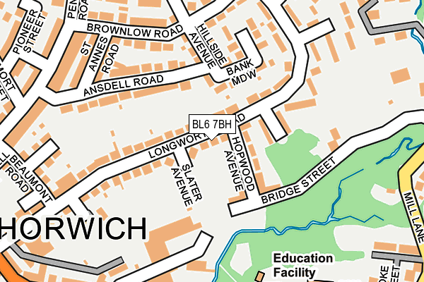 BL6 7BH map - OS OpenMap – Local (Ordnance Survey)