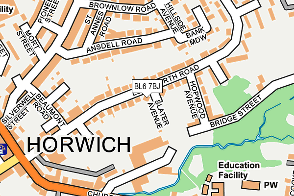 BL6 7BJ map - OS OpenMap – Local (Ordnance Survey)