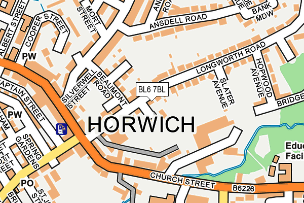 BL6 7BL map - OS OpenMap – Local (Ordnance Survey)