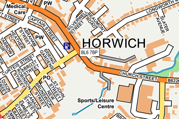 BL6 7BP map - OS OpenMap – Local (Ordnance Survey)