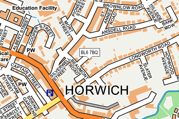 BL6 7BQ map - OS OpenMap – Local (Ordnance Survey)